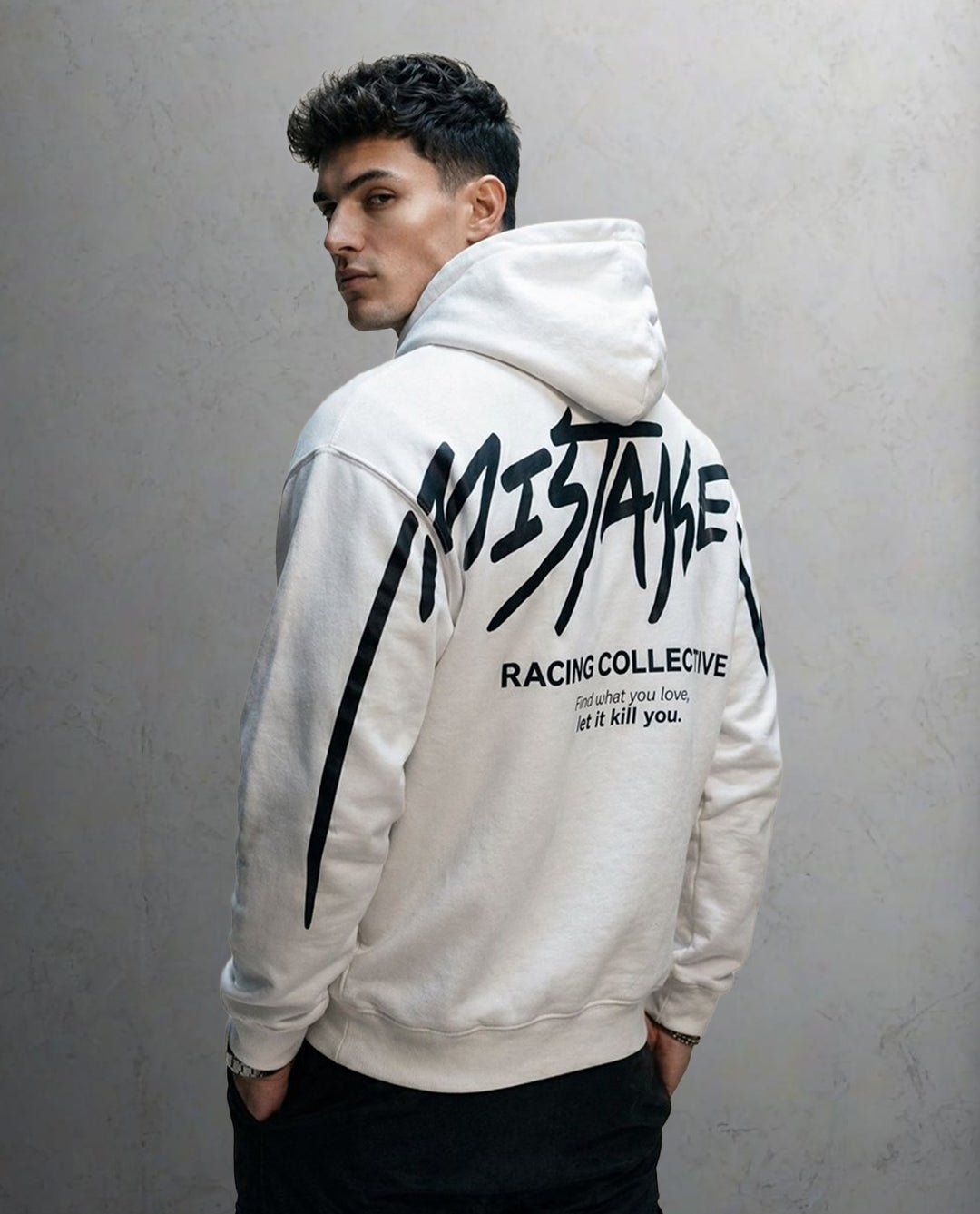 White Hoodie - heavyweight 450 GSM cotton, oversized fit, from Drop 2